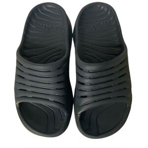 Hoka One One Black Slide Sandals with Ventilation